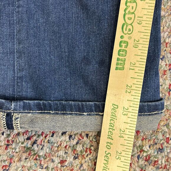 BKE Harper Blue Medium Wash Stretch Mid-Rise Cropped Cuffed Jeans Size 31 (US L) - Picture 14 of 15